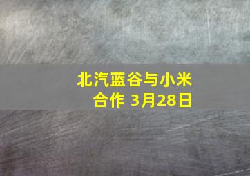 北汽蓝谷与小米合作 3月28日